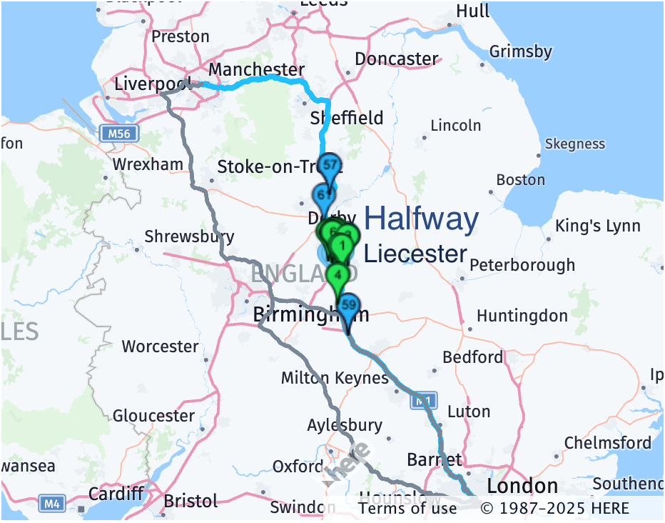 London Manchester Halfway