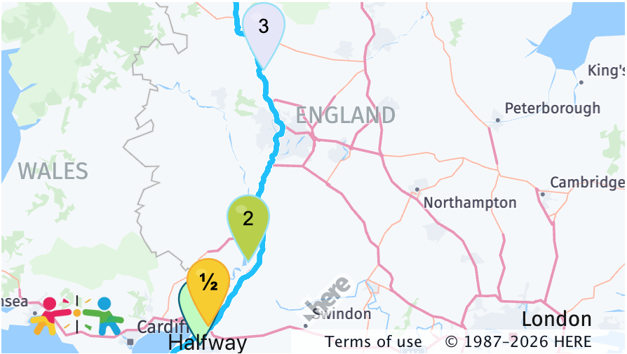 London Cornwall Halfway